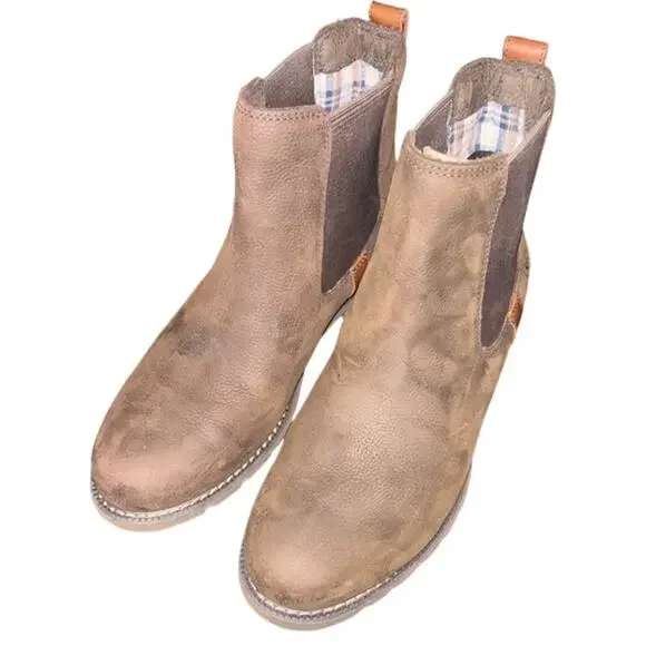 Brown Leather Chelsea Boots - Picture 1 of 11